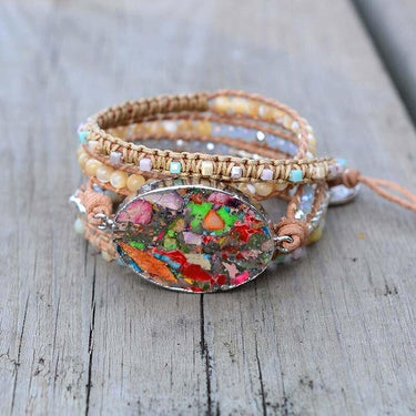 Fancy Prosperity Ocean Jade Wrap Bracelet-Your Soul Place